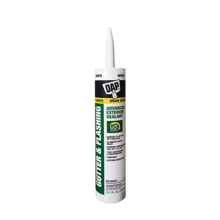Dap 01801 10.1 oz Caulk Gut &amp; Flush White, 12PK 3560554